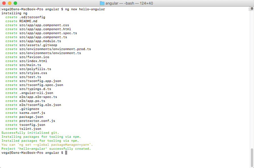 Creating Angular App