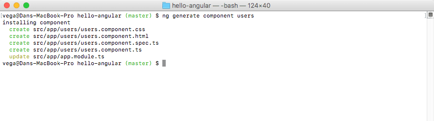 Angular CLI Generating Components
