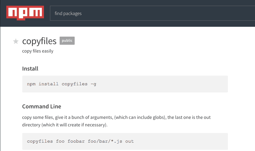 npm copy files