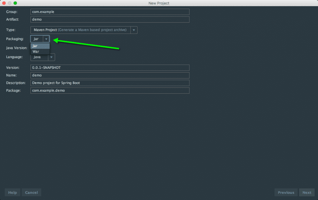 Spring Boot Package Type