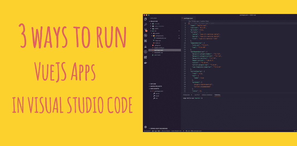 3 ways to run VueJS applications from Visual Studio Code