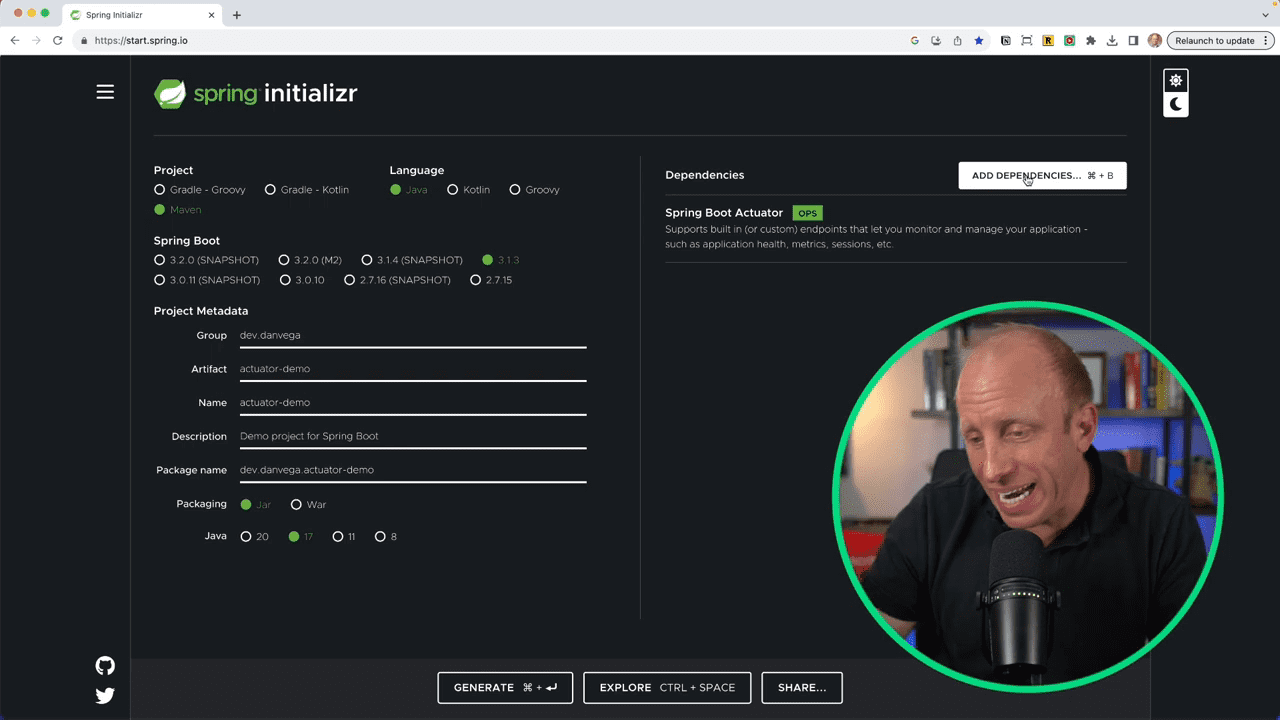 Spirng Boot Initializr